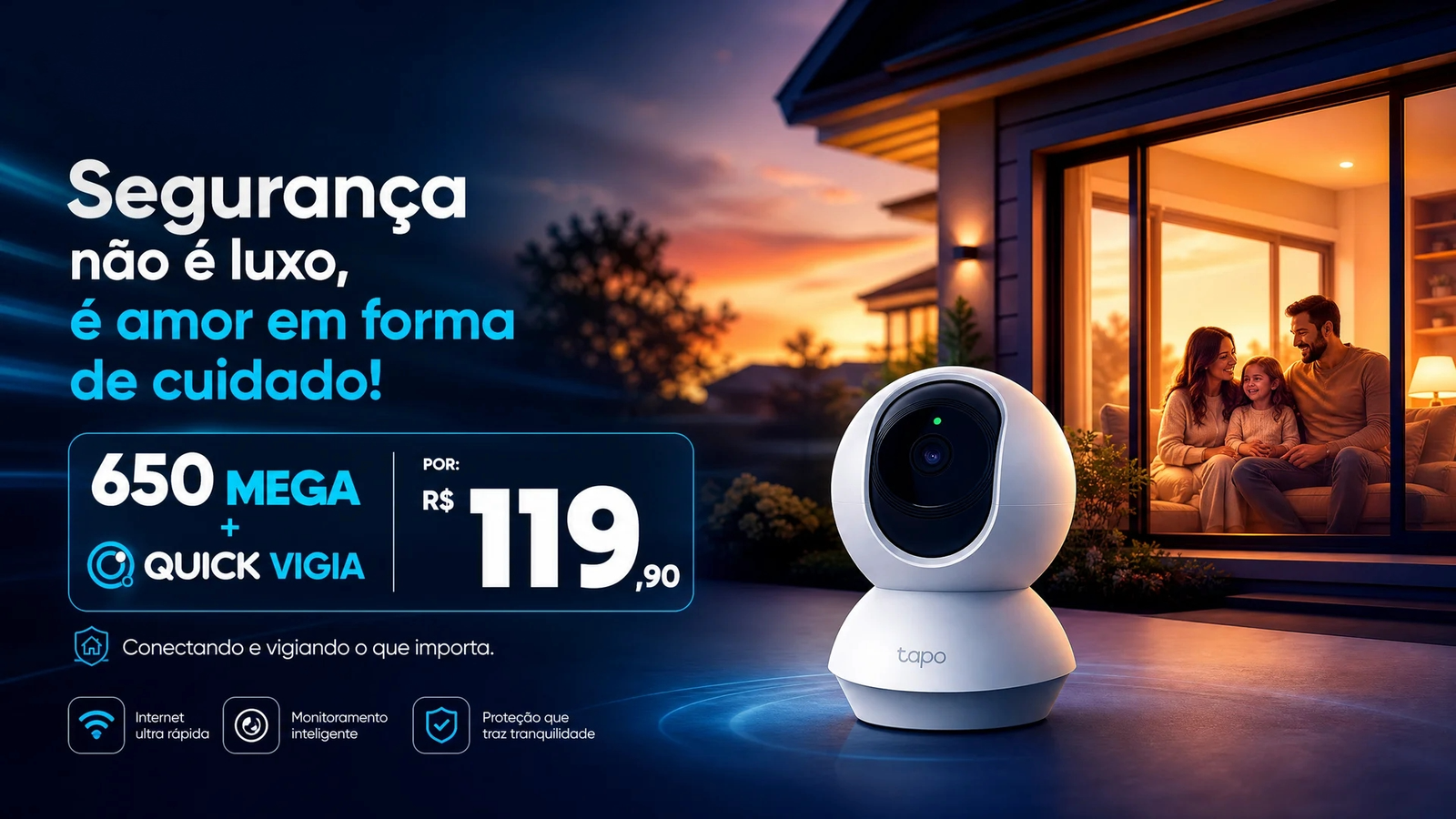 Câmeras de segurança Quick Vigia com monitoramento em tempo real